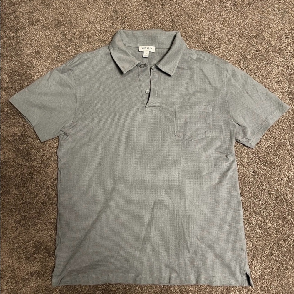 Sunspel Gray Polo Shirt